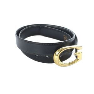 Gucci Belt G Logo Buckle Leather Gold Hardware 75-30 Black - GY11 MQ - OH